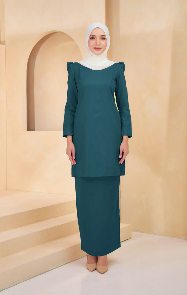 baju kurung teal blue